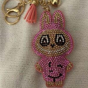NWT Sparkling Pink Labubu Keychain